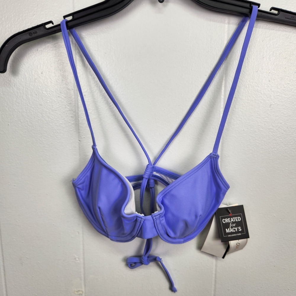 Salt + Cove Iris Bikini‎ Top XS Purple Crisscross Back Swimwear